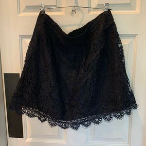 J.Crew navy lace mini skirt